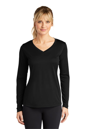 Sport Tek Ladies Long Sleeve PosiCharge Competitor VNeck Tee
