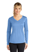 Load image into Gallery viewer, Sport Tek Ladies Long Sleeve PosiCharge Competitor VNeck Tee