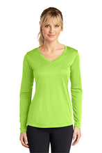 Load image into Gallery viewer, Sport Tek Ladies Long Sleeve PosiCharge Competitor VNeck Tee
