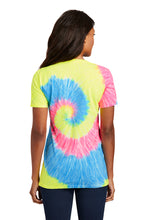 Load image into Gallery viewer, Port &amp; Company Ladies Tie Dye V Neck Tee
