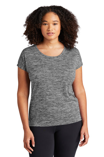 Sport Tek Ladies PosiCharge Electric Heather Sporty Tee